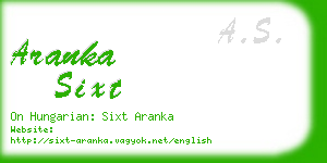 aranka sixt business card